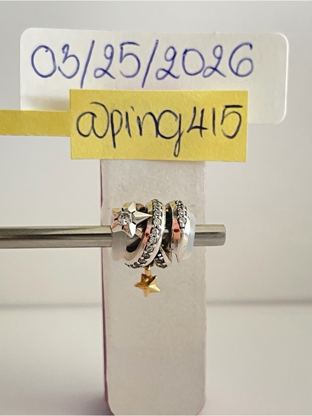 Pandora Shooting Star Spiral Charm